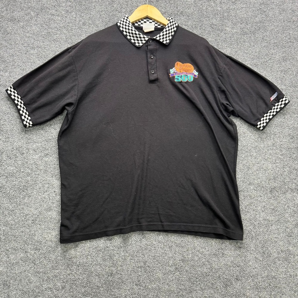 Vintage Hartwell Sports NASCAR Cracker Barrel 500 Polo Shirt Mens XL Black USA